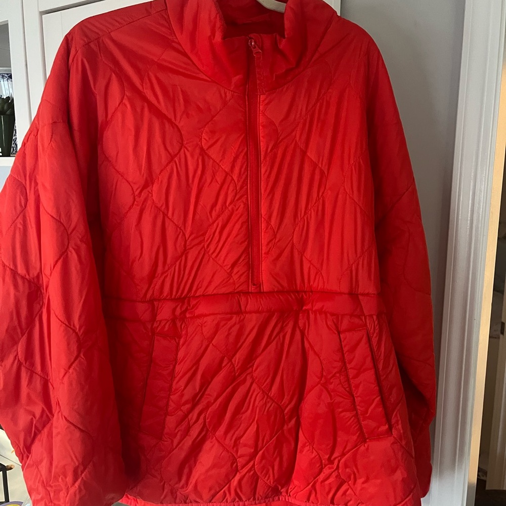 Red puffy windbreaker (Large tall)